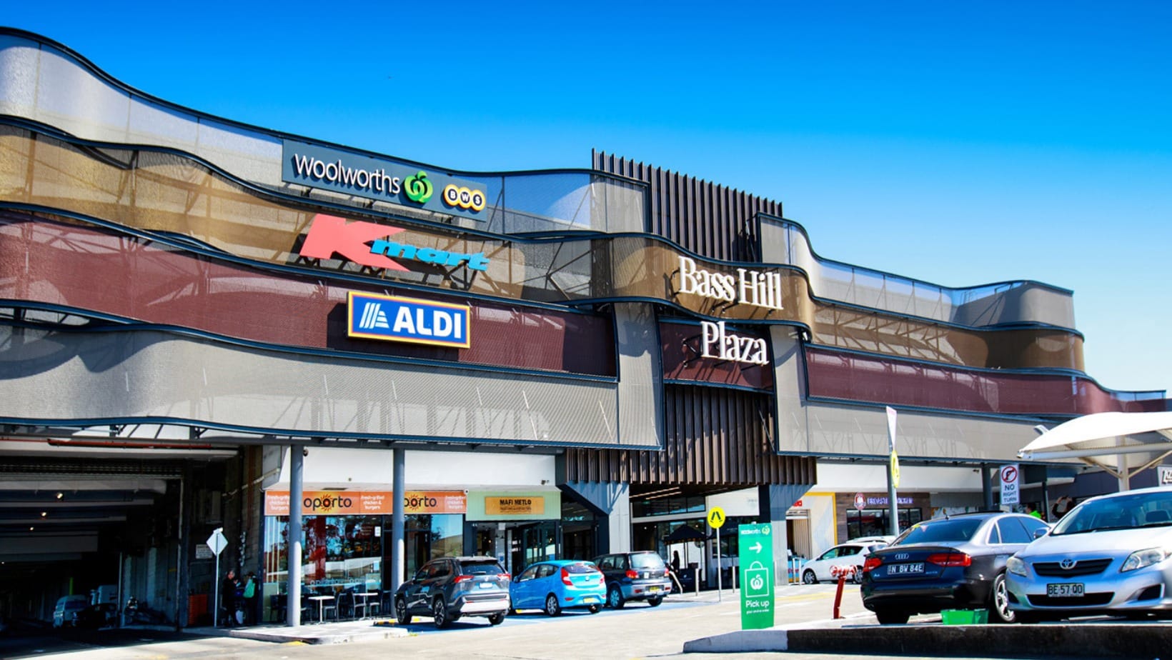 Bass Hill Plaza shopping centre frontage